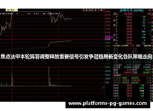 焦点法甲本轮阵容调整释放重要信号引发争冠格局新变化各队策略走向